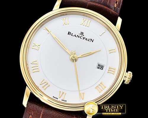 블랑팡 Villeret Ref.6651 YG/LE White/Roman ZF Miyota 9015 Mod -BLP053