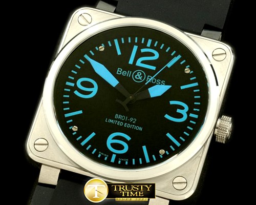 벨&로스 BR0192 Automatic SS/RU Black/Blue A2836 -BR068A