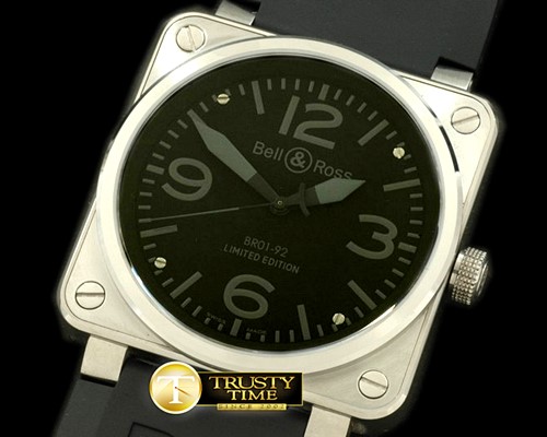 벨&로스 BR0192 Automatic SS/RU Black/Grey A2836 -BR068B