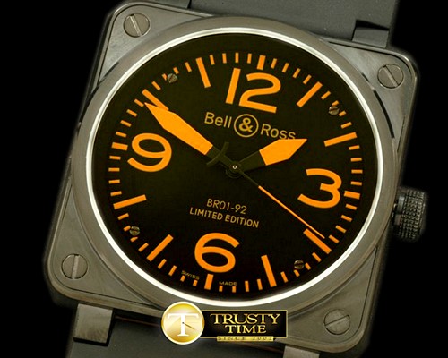 벨&로스 BR0192 Automatic PVD/RU Black/Orange A2836 -BR076C
