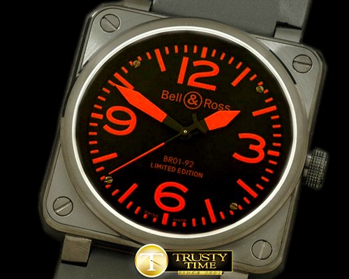 벨&로스 BR0192 Automatic PVD/RU Black/Red A2836 -BR076D