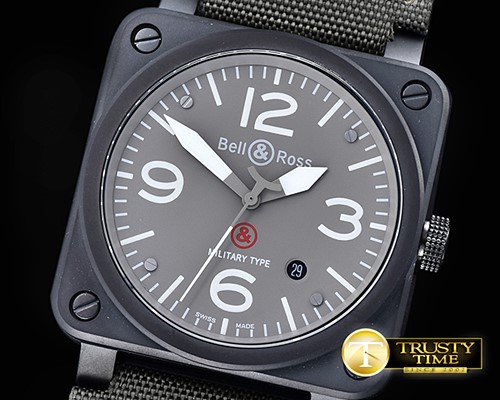 벨&로스 BR0392 Military Ed. PVD/NY Grey Miyota 9015 -BR088B