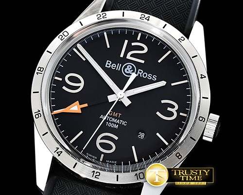 벨&로스 Bell Ross BR123 GMT 24H SS/RU Black Asia 2836 Mod -BR102A