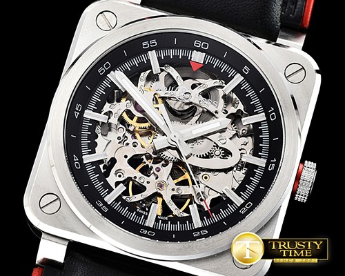 벨&로스 BR0392 Aero GT SS/LE Skeletonal Stainless Miyota 9015 -BR103B