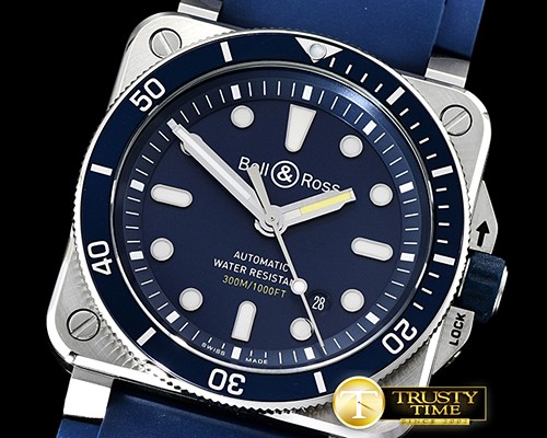 벨&로스 BR0392 42mm Diver SS/RU Blue/Sticks Miyota 9015 -BR109