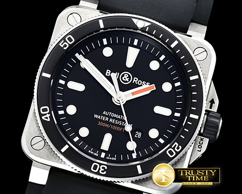 벨&로스 BR0392 42mm Diver SS/RU Black/Stk 1:1 Miyota 9015 -BR110A