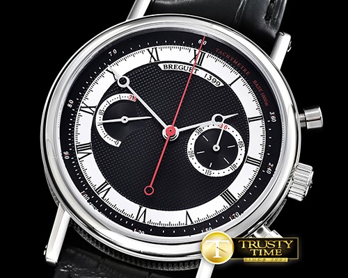 브레게 Classique Ref.1433 Chronograph SS/LE Black Roman HW75 -BRE069B