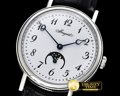 브레게 Breguet Classique MoonPhase SS/LE White MY9015 Mod -BRE070A