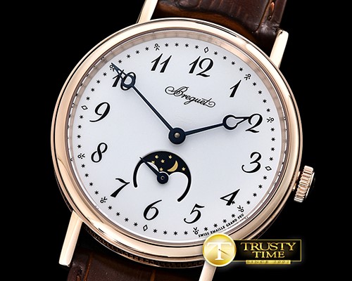 브레게 Breguet Classique MoonPhase RG/LE White MY9015 Mod -BRE071A