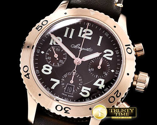 브레게 Breguet Type XXI Chronograph RG/RG Brown Asia 7750 -BRE073C