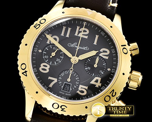 브레게 Breguet Type XXI Chronograph YG/YG Grey Asia 7750 -BRE073D