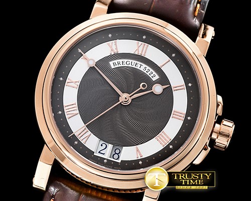 브레게 Breguet Marine Big Date Ref.5222 RG/LE Brown/Rmn A2892 -BRE075