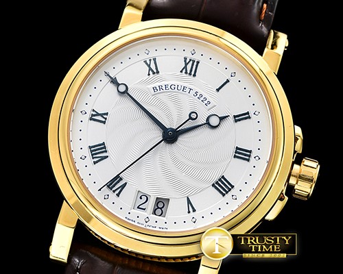 브레게 Breguet Marine Big Date Ref.5222 YG/LE White/Rmn A2892 -BRE076