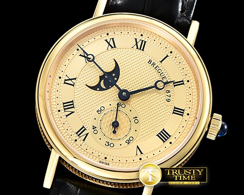 브레게 Classique MoonPhase Ref.3300 YG/LE Gold MY9015 Mod -BRE080B