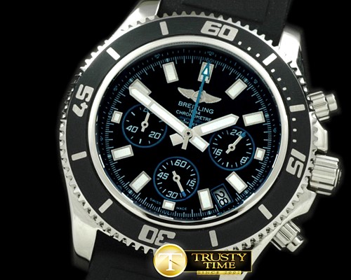 브라이틀링 Superocean Abyss SS/RU Black/Blue Jap OS20 -BSW0161B