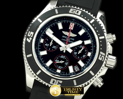 브라이틀링 Superocean Abyss SS/RU Black/Red Jap OS20 -BSW0161C