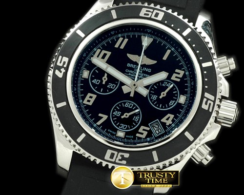브라이틀링 Superocean Abyss SS/RU Black/White Jap Num OS20 -BSW0162A