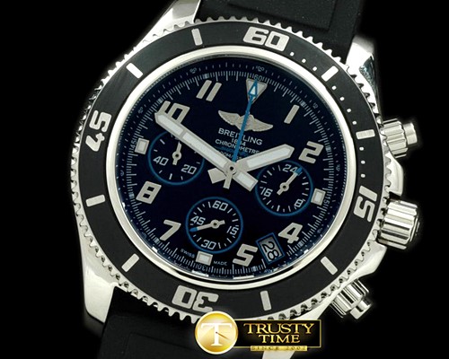 브라이틀링 Superocean Abyss SS/RU Black/Blue Jap Num OS20 -BSW0162B