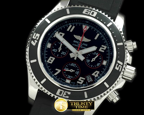 브라이틀링 Superocean Abyss SS/RU Black/Red Jap Num OS20 -BSW0162C