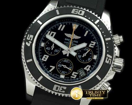 브라이틀링 Superocean Abyss SS/RU Black/Ylw Jap Num OS20 -BSW0162E