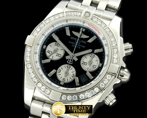 브라이틀링 Chronomat B01 TT SS/SS/Diam Black Sticks A7750 -BSW0164A
