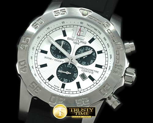 브라이틀링 Colt Chronograph SS/RU White Stk/Num Japanese OS Qtz -BSW0168A