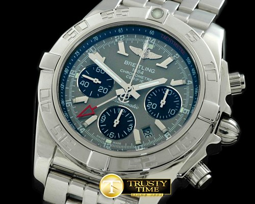 브라이틀링 Chronomat B01 GMT SS/SS Graphite Stick A7750 -BSW0171A