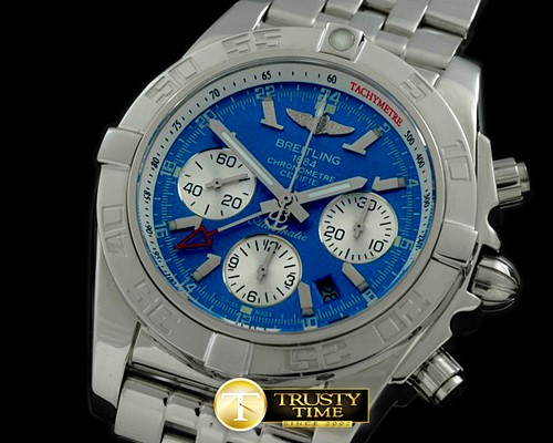 브라이틀링 Chronomat B01 GMT SS/SS Blue Stick A7750 -BSW0171C
