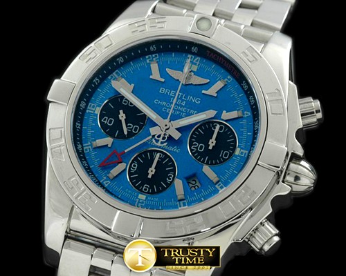 브라이틀링 Chronomat B01 GMT SS/SS Blue Stick A7750 -BSW0171D