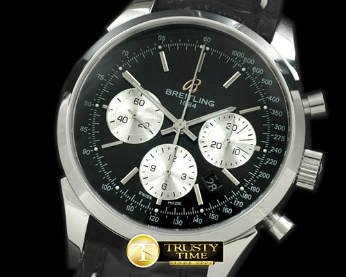 브라이틀링 TransOcean Chrono Men SS/LE Black A7750 28800bph -BSW0172D