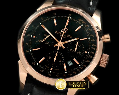 브라이틀링 TransOcean Chrono Men RG/LE Black A7750 28800bph -BSW0173B