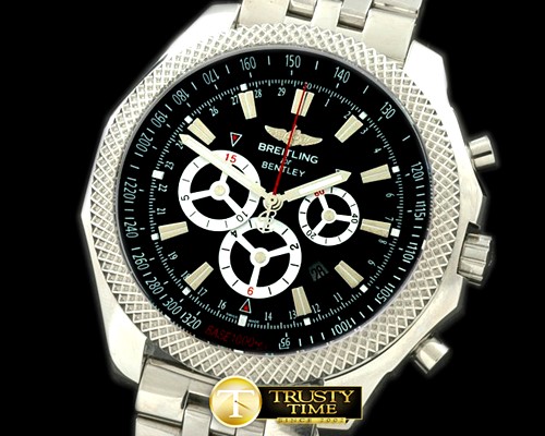 브라이틀링 Bentley Barnato Chrono SS/SS Black A7750 Sec@3 -BSW0180B