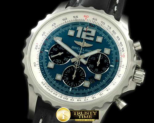 브라이틀링 Chronospace SS/LE Blue A7750 28800bph -BSW0182B
