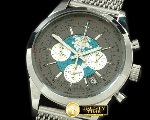 브라이틀링 TransOcean Unitime Chrono SS/SS Grey Jap OS20 Qtz -BSW0186B