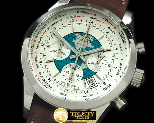 브라이틀링 TransOcean Unitime Chrono SS/LE White Jap OS20 Qtz -BSW0187B