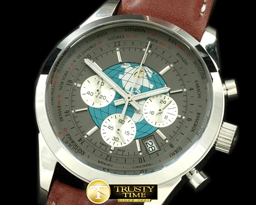 브라이틀링 TransOcean Unitime Chrono SS/LE Grey Jap OS20 Qtz -BSW0187C