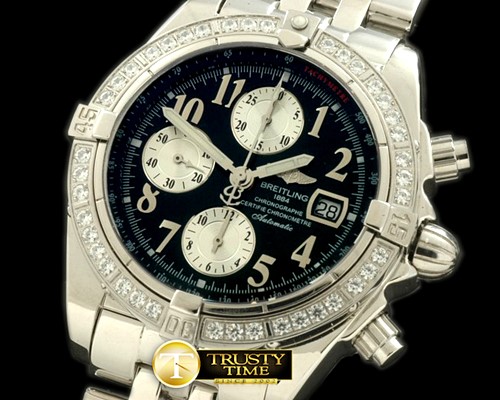 브라이틀링 Chronomat Evo SS Black Num A7750 28800bph -BSW0193B