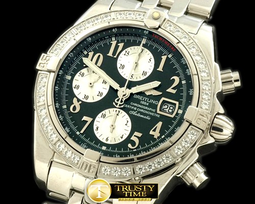 브라이틀링 Chronomat Evo SS Grey Num A7750 28800bph -BSW0193D