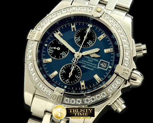 브라이틀링 Chronomat Evo SS Blue Sticks A7750 28800bph -BSW0193G