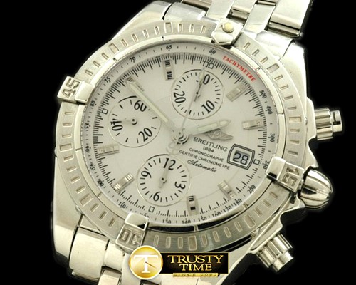 브라이틀링 Chronomat Evo SS/SS White Sticks A7750 28800bph -BSW0194A