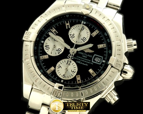 브라이틀링 Chronomat Evo SS/SS Black Sticks A7750 28800bph -BSW0194B