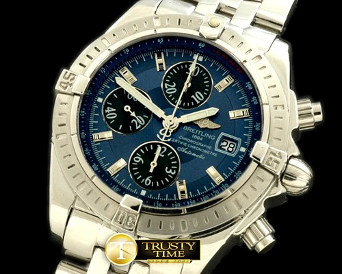 브라이틀링 Chronomat Evo SS/SS Blue Sticks A7750 28800bph -BSW0194C