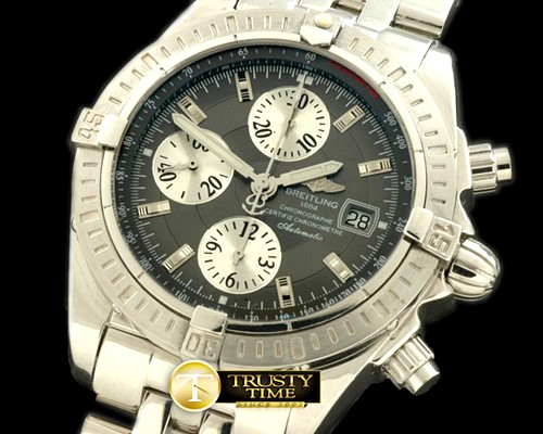 브라이틀링 Chronomat Evo SS/SS Grey Sticks A7750 28800bph -BSW0194D