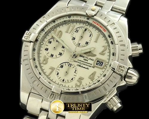 브라이틀링 Chronomat Evo SS/SS White Num A7750 28800bph -BSW0195A