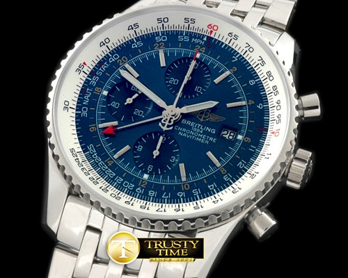 브라이틀링 Navitimer World SS/SS Blue A7750 -BSW0245C