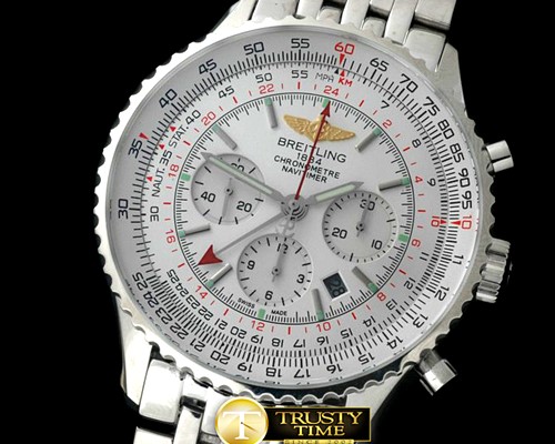 브라이틀링 Navitimer GMT SS/SS White A7750 -BSW0285A