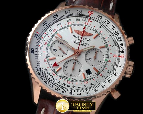 브라이틀링 Navitimer GMT RG/LE White A7750 -BSW0286A