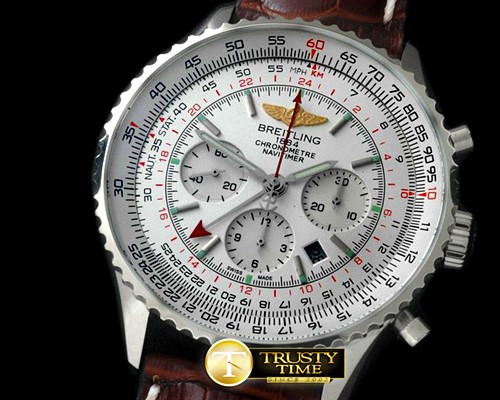 브라이틀링 Navitimer GMT SS/LE White A7750 -BSW0287A