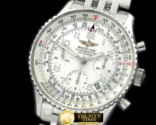 브라이틀링 Navitimer SS/SS White Num 7750 -BSW0289A