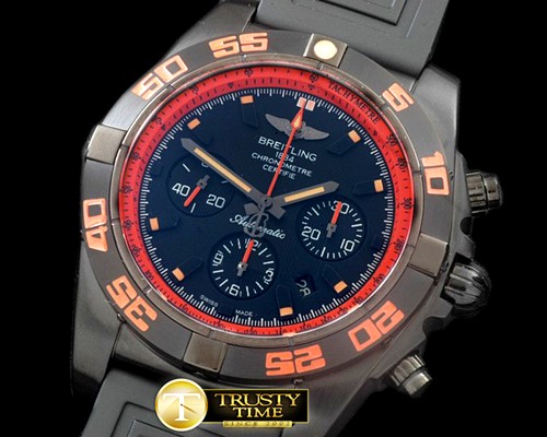 브라이틀링 Chronomat B01 PVD/RU Black Sticks A7750 28800bph -BSW0296
